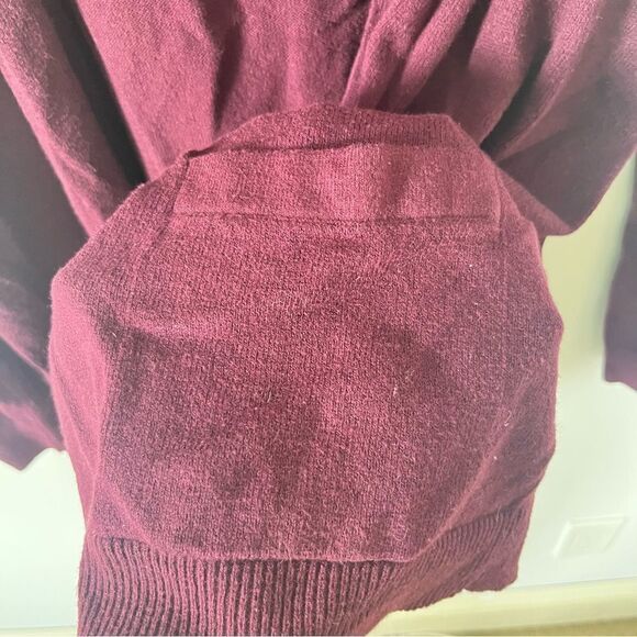 GAP Factory Berry Deep Purple Open Cardigan Sweater - Picture 4 of 6